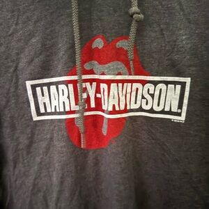 Harley-Davidson Charcoal Sweatshirt with Crimson Graphic